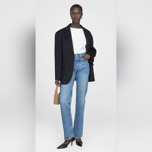 ANINE BING KAT High-Rise Jeans in Aqua Blue. Sz 28-29* (please read description)